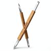 Precision Double Edge Stainless Steel Broach ANSAI Wood Handle-2
