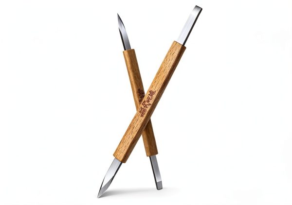 Precision Double Edge Stainless Steel Broach ANSAI Wood Handle-2