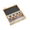 Keyway Broach Set, 18 Piece Broach Set HSS Industrial Tools 1/8" 3/16" 1/4" 3/8" Metalworking Cut Tool Set Broaching Cutter Bushing Shim Set with 4 Broaches Teeth Cutting Tools for Lathe-4