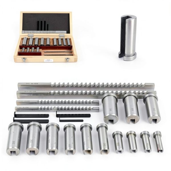 Keyway Broach Set 22PCS by BIXIBIN – HSS Collared Bushing Shim Kit-8