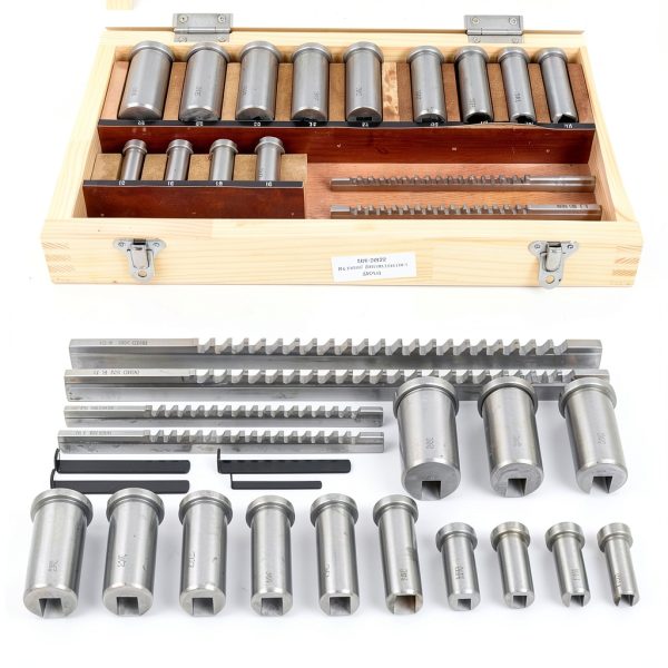 Keyway Broach Set 22PCS by BIXIBIN – HSS Collared Bushing Shim Kit-0