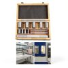 Keyway Broach Set, 18 Piece Broach Set HSS Industrial Tools 1/8" 3/16" 1/4" 3/8" Metalworking Cut Tool Set Broaching Cutter Bushing Shim Set with 4 Broaches Teeth Cutting Tools for Lathe-2