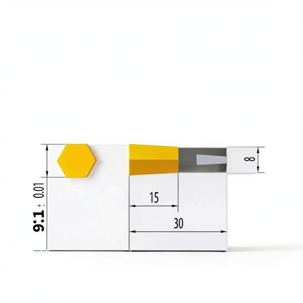 CT08 HSS-Tin Rotary Broach Punching Cutter Tool 8mm Shank Inner Hexagon for Steel(CT08-H9.0mm)-1