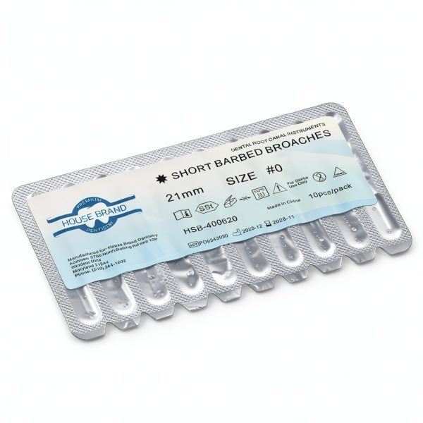 HSB Barbed Broaches #0 21mm Purple Sterile House Brand Dentistry-1