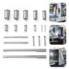 Keyway Broach Set, 18 Piece Broach Set HSS Industrial Tools 1/8" 3/16" 1/4" 3/8" Metalworking Cut Tool Set Broaching Cutter Bushing Shim Set with 4 Broaches Teeth Cutting Tools for Lathe-3