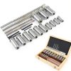 Keyway Broach Set 22PCS by BIXIBIN – HSS Collared Bushing Shim Kit-3