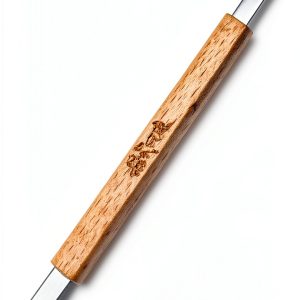 Precision Double Edge Stainless Steel Broach ANSAI Wood Handle-0