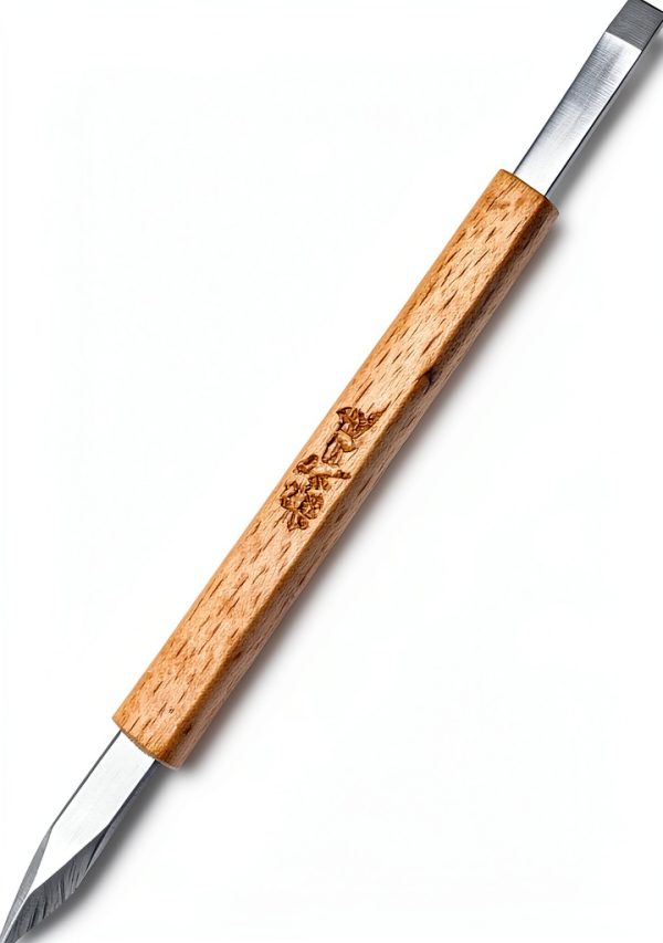 Precision Double Edge Stainless Steel Broach ANSAI Wood Handle-0