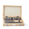 TFCFL 18PCs HSS Keyway Broach Set Inch Size Broaches Bushings Shim CNC Metalworking Set Standard Broaching Cutter Bushing Shim Set HSS Keyway Broach Kit(Inch Size)-7