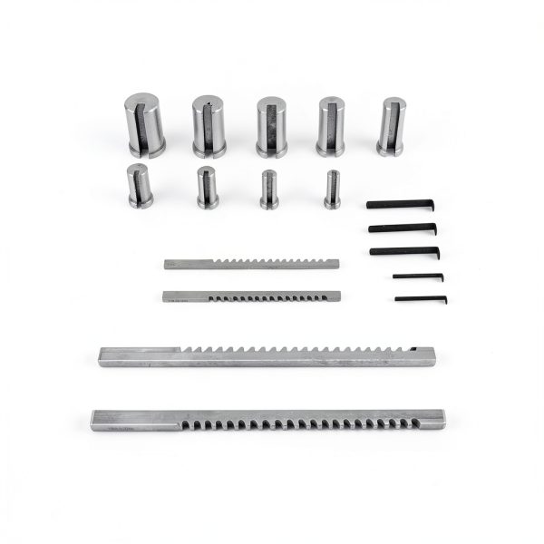 TFCFL 18PCs HSS Keyway Broach Set Inch Size Broaches Bushings Shim CNC Metalworking Set Standard Broaching Cutter Bushing Shim Set HSS Keyway Broach Kit(Inch Size)-4