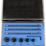 Accusize Tools No.00 HSS Keyway Broach Set Fitted Wooden Box-0