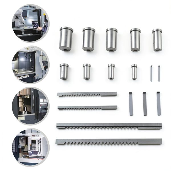 Keyway Broach Set by SHZULUSE 18-Pc HSS Kit with Bushings & Shims-4