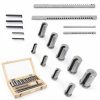 TFCFL 18PCs HSS Keyway Broach Set Inch Size Broaches Bushings Shim CNC Metalworking Set Standard Broaching Cutter Bushing Shim Set HSS Keyway Broach Kit(Inch Size)-2