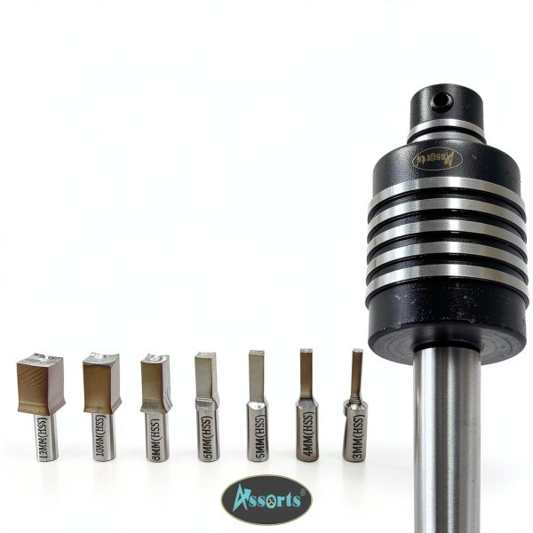 Assorts MT2 Shank Rotary Broaching Center Set with 7 HSS Square-3