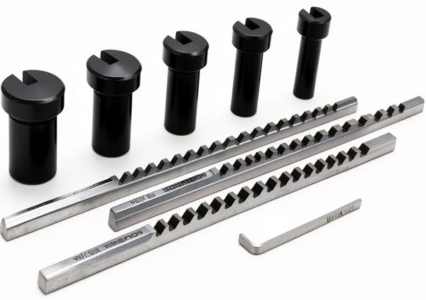Accusize Tools No.00 HSS Keyway Broach Set Fitted Wooden Box-5