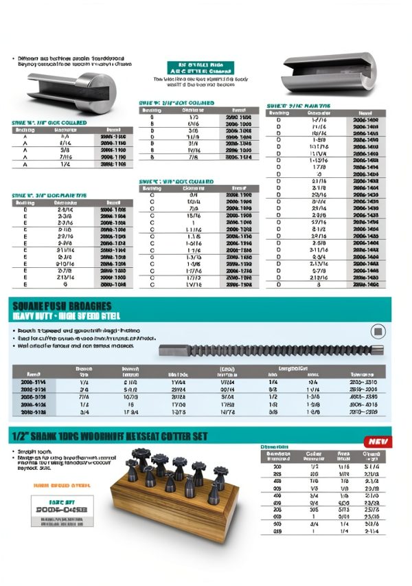 HHIP 2006-1022 3/16 Inch B HSS Keyway Broach with 1 Shim-5