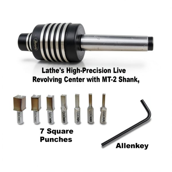 Assorts MT2 Shank Rotary Broaching Center Set with 7 HSS Square-2